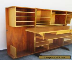 Item Vintage Danish Modern Teak Wood Folding Cube Locking Desk With Keys Secretary   for Sale