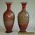 Pair Chinese Peach Bloom Porcelain Vases   for Sale