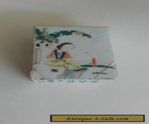 Item  Antique Chinese Porcelain  Ink Pot Box ~ Calligraphy  for Sale