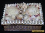 ANTIQUE VICTORIAN MARITIME FOLK ART SAILORS VALENTINE SHELL BOX JEWELRY TRINKET for Sale