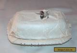 VINTAGE WRAPPED SILVER BUTTER DISH WITH GLASS INSERT  for Sale