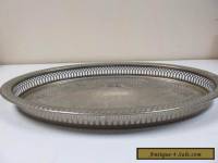 Old Silver Plated Large Serving Tray by M & R