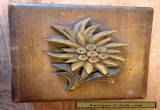 Edelweiss Vintage Wooden Puzzle Box good condition carved for Sale