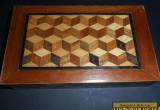 vintage wooden inlaid box for Sale