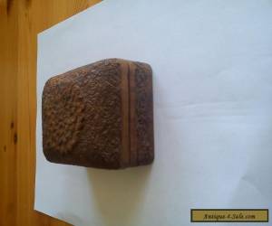 Item Vintage Kashmir carved wooden cuff-link/stud box for Sale