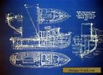 Vintage Alaska Fishing Trawler 1933 Blueprint Drawing 20"x24" (005)  for Sale