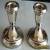 A FINE PAIR OF STERLING SILVER DWARF CANDLESTICKS BIRMINGHAM 1984 for Sale