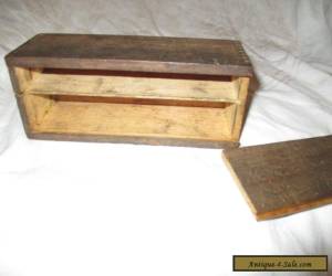 Item VINTAGE SLIDING TOP PINE WOODEN BOX for Sale