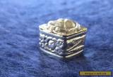 Solid Silver Antique Pill Box - Square for Sale