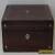 ROSEWOOD VENEERED INLAID WOODEN BOX VINTAGE WITH KEY RESTORATION PROJECT for Sale