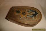 ANTIQUE CARVED WOODEN COLLAR BOX for Sale