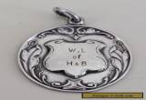 VIntage Sterling Silver medal fob c.1952 for Sale