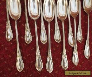 Item Set of 12 antique  A1 silver plate matching teaspoons for Sale