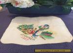 Korean Silk Fragment w Painted Scene Dated 1952 for Sale