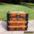 ANTIQUE REFINISHED STEAMER CHEST VINTAGE FLAT TOP COFFEE TABLE TRUNK W/ TRAY for Sale