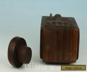 Item Chinese Tibetan Old Wooden Hand Carved Seated Buddha Statue Snuff Bottle Pot  for Sale