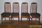 Set of Four Vintage Teak Danish Modern Benny Linden Dining Side Chairs for Sale