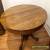 Antique Victorian Large Oak Round Dining Table with Claw Feet for Sale