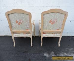 Item Pair of Vintage French Wide Living Room Side by Side Chairs 7544 for Sale