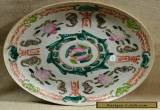 ANTIQUE CHINESE EXPORT EARTHENWARE HAND PAINTED 8.75" PLATE, BATS FRUIT SYMBOLS for Sale