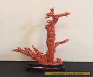 Item Carved Coral Chinese Figurine  for Sale