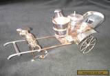 Antique Chinese Silver Cruet Set In The Form of Boy Pulling A Rickshaw for Sale