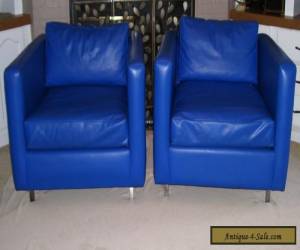 VINTAGE MID CENTURY MODERN CHROME CLUB LOUNGE CHAIRS- PAIR for Sale