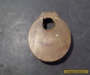 Item  ANTIQUE BRASS YALE PANCAKE  LOCK for Sale