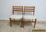 2 Danish Modern Nordic Furniture Teak Dining Room Side Chairs Set Mid Century for Sale