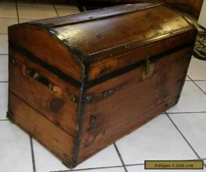 Item 1800's Antique  Civil War Stagecoach Steamer Trunk Chest  for Sale