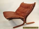 Westnofa mid century '60s leather lounge chair Norway Danish Modern  for Sale