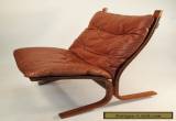 Westnofa mid century '60s leather lounge chair Norway Danish Modern  for Sale