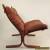 Westnofa mid century '60s leather lounge chair Norway Danish Modern  for Sale