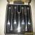 SET OF 7 ANTIQUE ENGLISH STERLING SILVER PLATE FORK SET IN BOX for Sale
