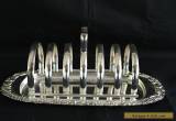 VINTAGE SILVER PLATE TOAST RACK FIXED UNDERPLATE for Sale