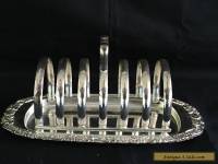 VINTAGE SILVER PLATE TOAST RACK FIXED UNDERPLATE