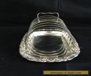 Item VINTAGE SILVER PLATE TOAST RACK FIXED UNDERPLATE for Sale