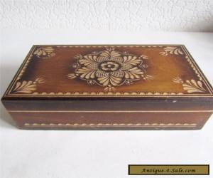 Item Vintage Ukrainian Carved Wooden Box for Sale