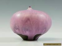 ROSE CABAT - MID CENTURY MODERN, STUDIO ART POTTERY, PURPLE GLAZE FEELIE VASE