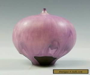 Item ROSE CABAT - MID CENTURY MODERN, STUDIO ART POTTERY, PURPLE GLAZE FEELIE VASE for Sale