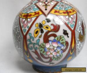 Item Spectacular Vintage Japanese MEIJI Cloisonne Vase with Birds and Flowers for Sale