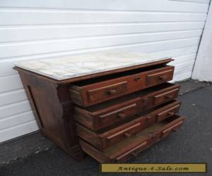 Item Early Victorian Carved Marble-Top Wash Stand / Cabinet 6882 for Sale