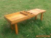 1956 Vintage Antique Stickley Cobbler's Bench Coffee Table Mid Century