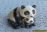 RARE Vintage 4" 1976 Goebel Hummel Porcelain Figurine Panda Bear Mother & Baby  for Sale