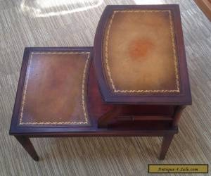 Item Vintage Imperial Mahogany Leather Top Side End Table for Sale