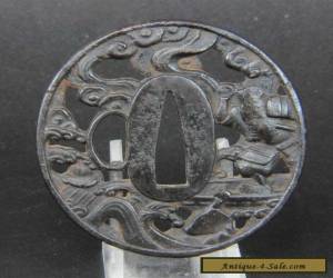 Item #2667 ROUND IRON TSUBA, menuki kozuka saya fuchi kashira katana  for Sale