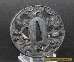 Item #2667 ROUND IRON TSUBA, menuki kozuka saya fuchi kashira katana  for Sale