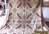 Antique Cashmere Block Printed Paisley Shawl French c1830-1850~Women's Clothing for Sale