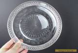 Antique Vintage Sterling Silver & Crystal Plate Charger Victorian Art for Sale