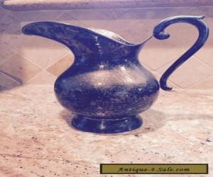 VINTAGE SPANISH SILVER PITCHER WITH HAMMERED FINISH for Sale